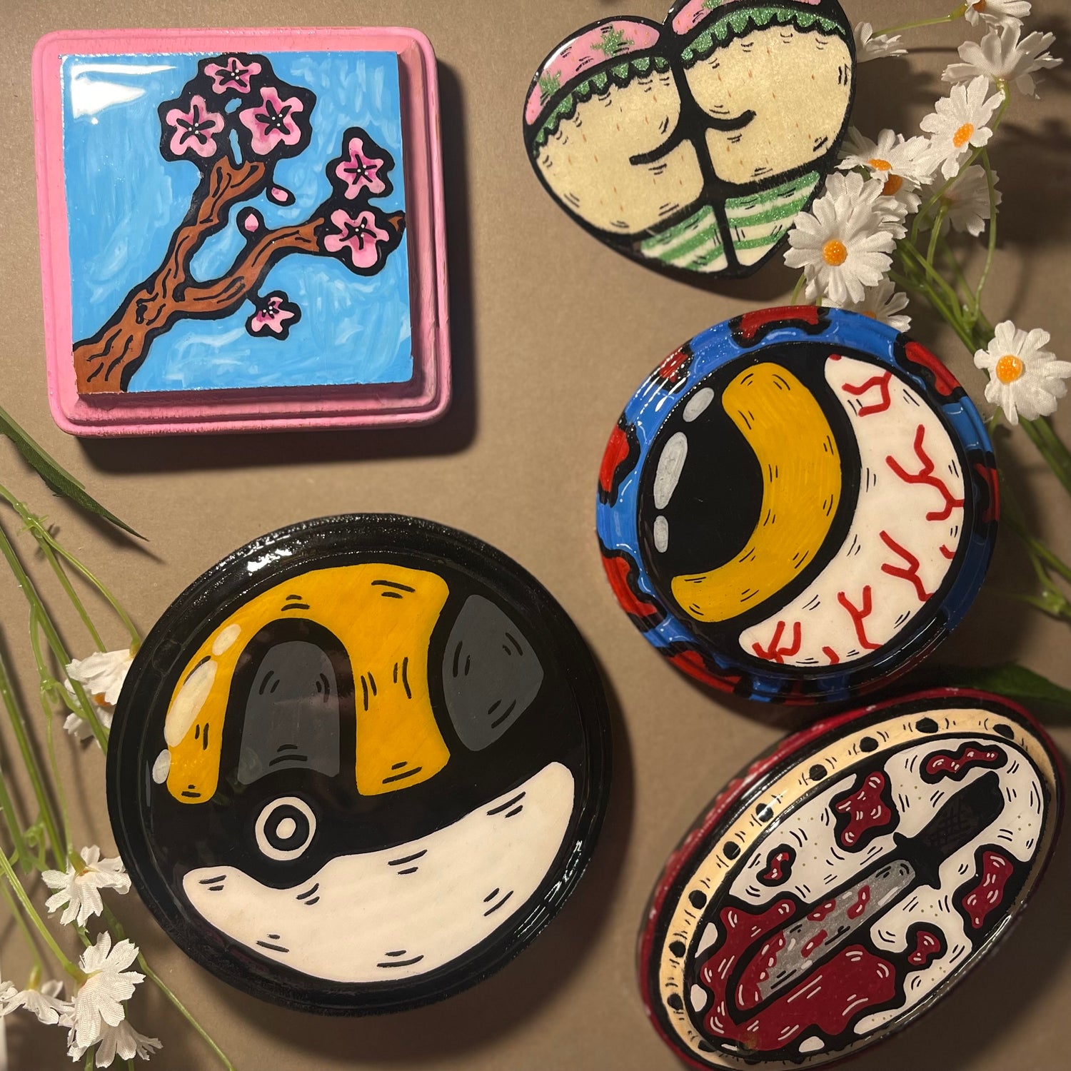 SMALL WOOD PAINTINGS