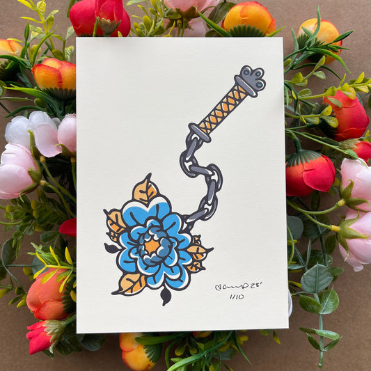 FLOWER MACE print