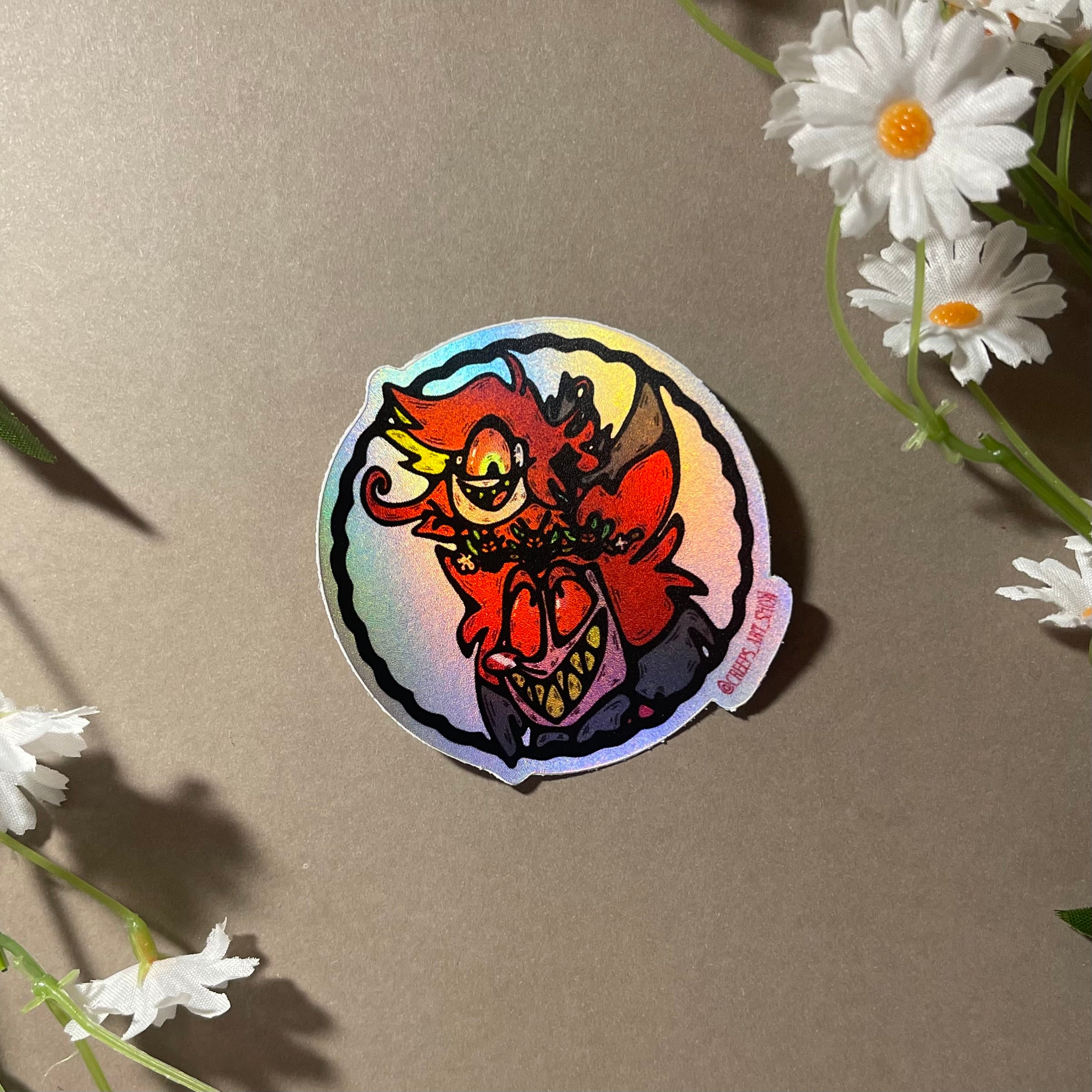 KING OF ROACHES holographic sticker