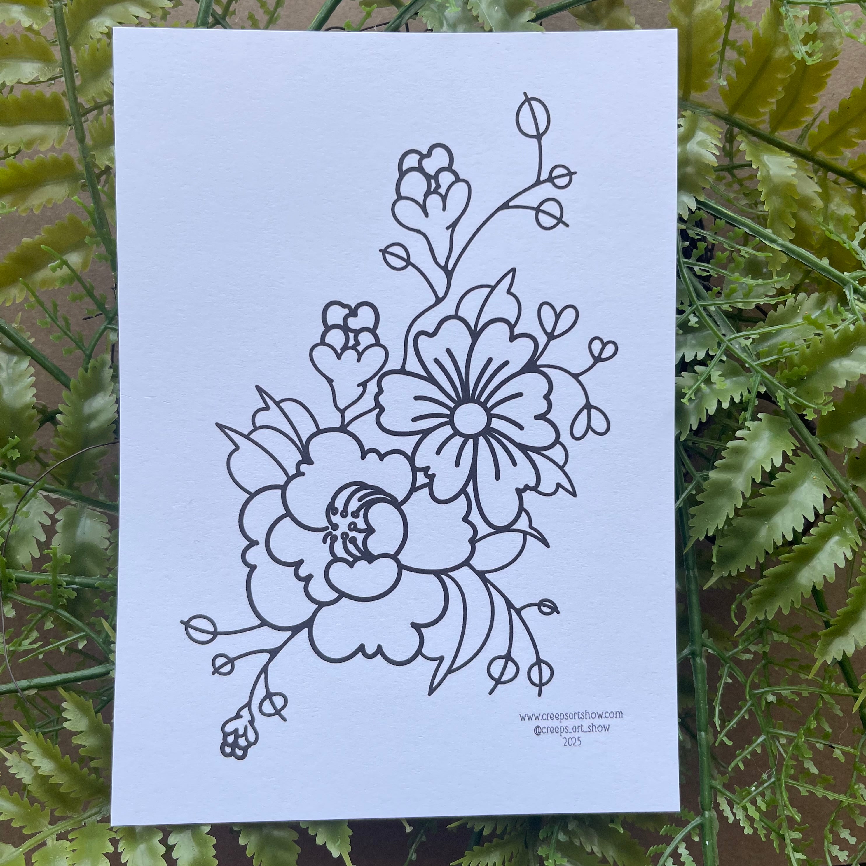 FLOWER COLORING PAGES VOL. #1