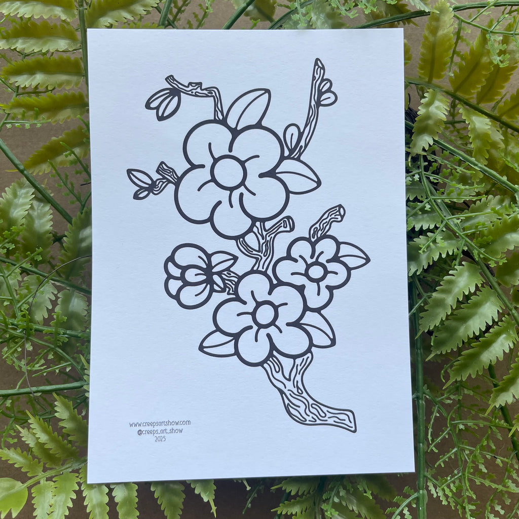 FLOWER COLORING PAGES VOL. #1