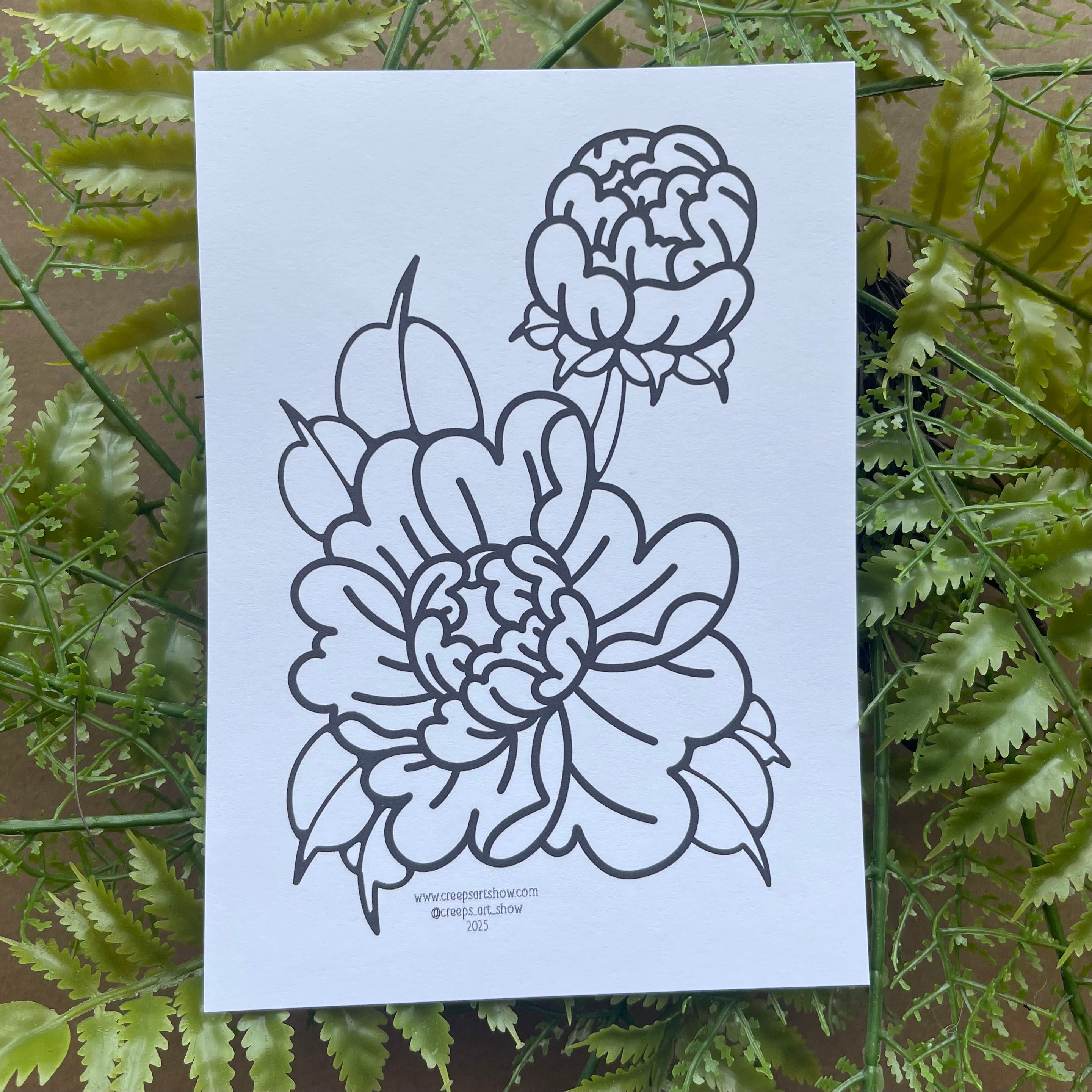 FLOWER COLORING PAGES VOL. #1